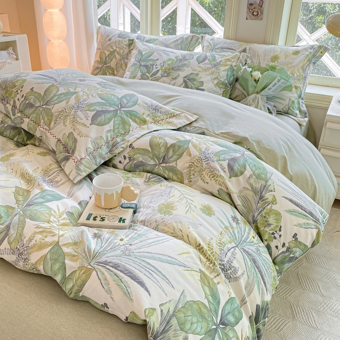 91家纺网 家纺一手货源 找家纺 宜家坊 2024秋冬新款全棉超柔加厚生态磨毛四件套 月光森林