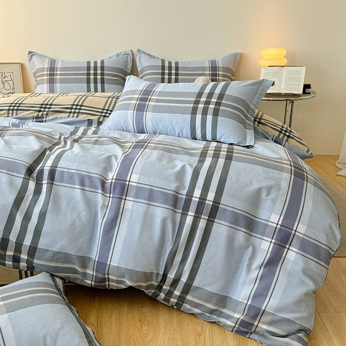 91家纺网 家纺一手货源 找家纺 慕木家纺 2025新款全棉印花四件套 北极之光