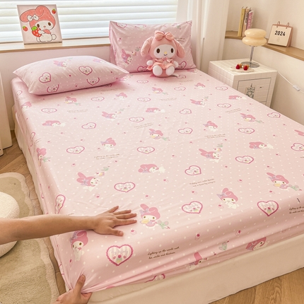 91家纺网 家纺一手货源 找家纺 （总）2024新款正版授权全棉三丽鸥系列纯棉斜纹13372单品床笠三件套