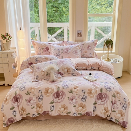 91家纺网 家纺一手货源 找家纺 （总）宜家坊 2024秋冬新款全棉超柔加厚生态磨毛四件套