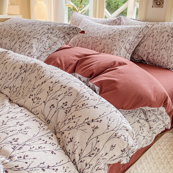 91家纺网 家纺一手货源 找家纺 宜家坊 2024秋冬新款全棉超柔加厚生态磨毛四件套 思睿