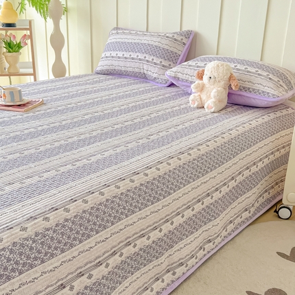 91家纺网 家纺一手货源 找家纺 玉海棠 玉海棠 2024新款针织棉加绒床盖 素漫