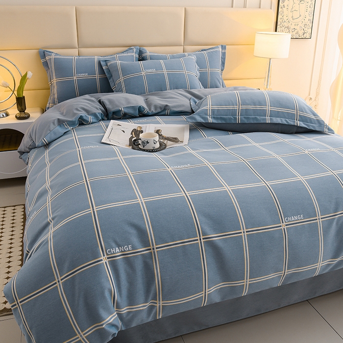 91家纺网 家纺一手货源 找家纺 润淳 2026新直播加厚活性磨毛四件套纯棉三件套 阿黛尔 蓝