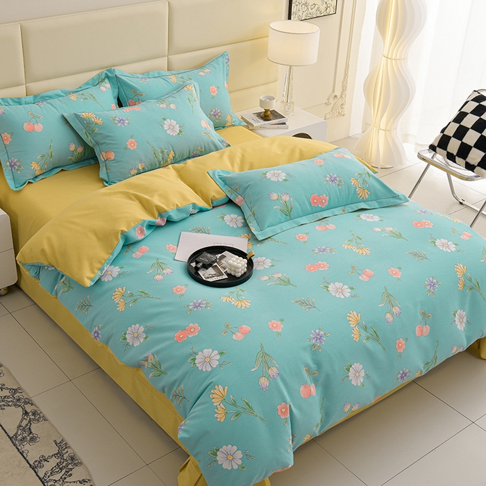 91家纺网 家纺一手货源 找家纺 润淳 2025新直播加厚活性磨毛四件套纯棉三件套 维也纳 蓝