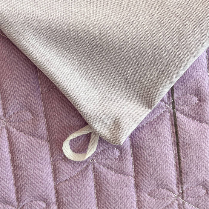 91家纺网 家纺一手货源 找家纺 缦彩 （支持一件定制）2024新款全棉夹棉加厚公主风磨毛床裙款四件套纯棉床罩床笠套件 绒朵-紫