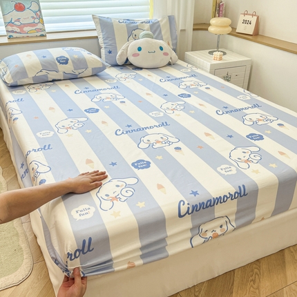 91家纺网 家纺一手货源 找家纺 （总）2024新款正版授权全棉三丽鸥系列纯棉斜纹13372单品床笠三件套