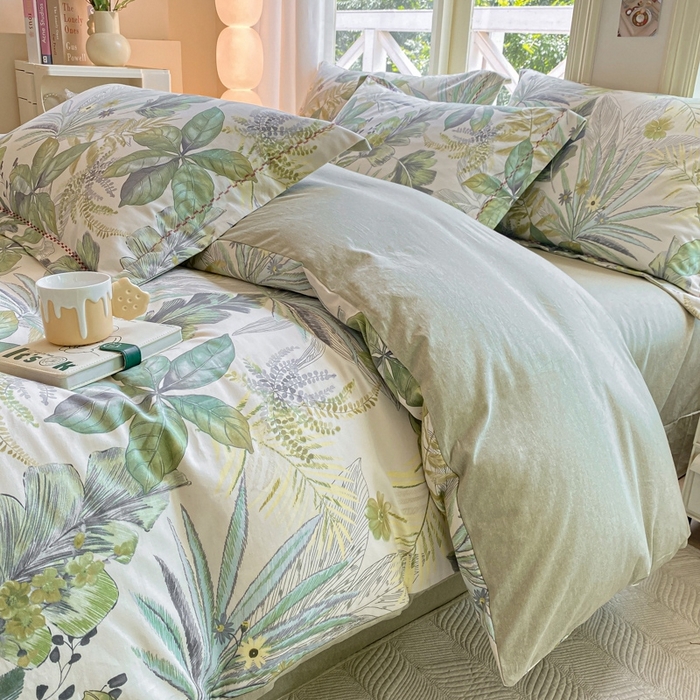 91家纺网 家纺一手货源 找家纺 宜家坊 2024秋冬新款全棉超柔加厚生态磨毛四件套 月光森林