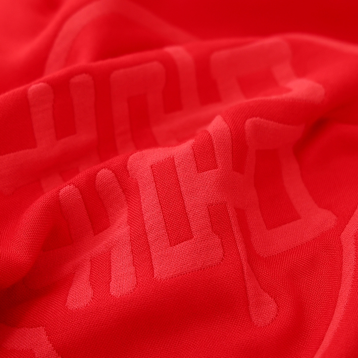 91家纺网 家纺一手货源 找家纺 2024新款全棉六层纱布大红色婚庆加厚透气枕巾52*78cm一对 良辰吉日