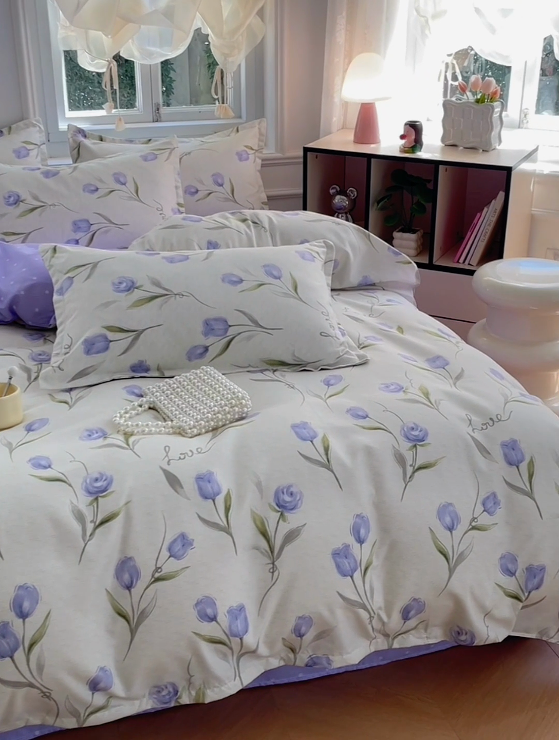 91家纺网 家纺一手货源 找家纺 世爵家纺 2025新款亲肤印花磨毛四件套 洛川微香