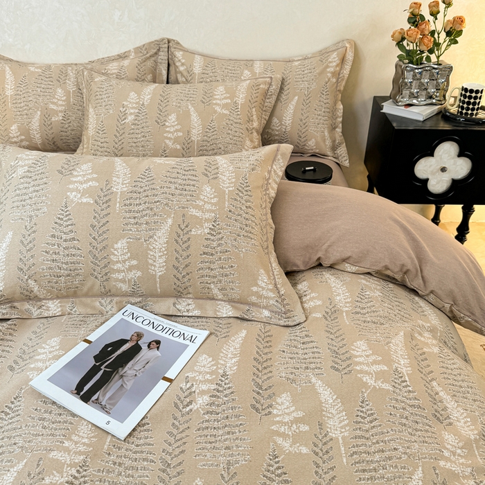 91家纺网 家纺一手货源 找家纺 凌鼎 2025新款100%全棉生态磨毛四件套系列1 重庆森林