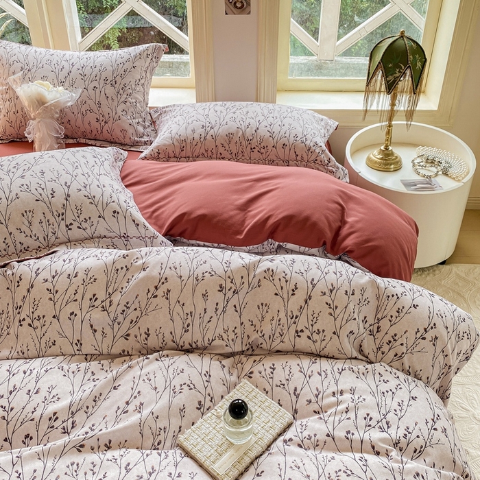 91家纺网 家纺一手货源 找家纺 宜家坊 2024秋冬新款全棉超柔加厚生态磨毛四件套 思睿