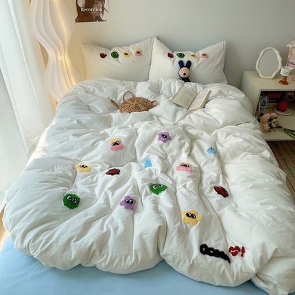 91家纺网 家纺一手货源 找家纺 （总）红嘴企鹅 2025新款海底世界水洗棉四件套