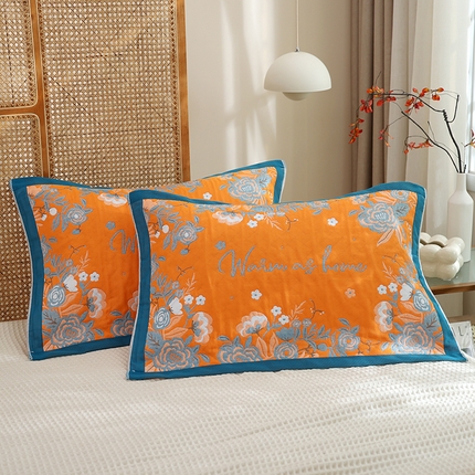 91家纺网 家纺一手货源 找家纺 （总）朴尔家纺-毛巾被 2024新款全棉色织提花宽边定位四层纱布枕巾