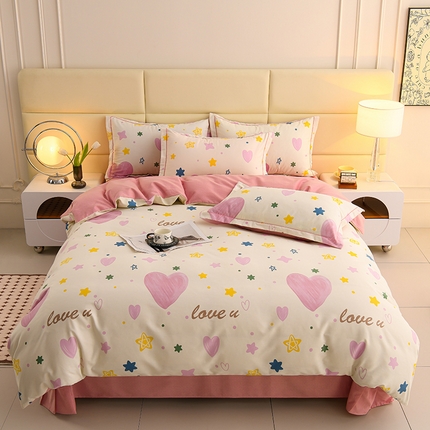 91家纺网 家纺一手货源 找家纺 （总3）润淳 2025新直播加厚活性磨毛四件套纯棉三件套