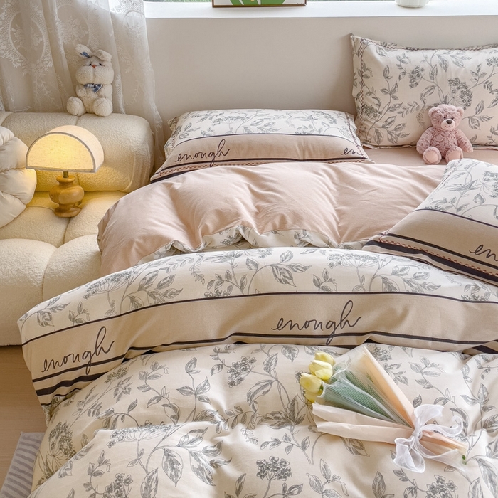 91家纺网 家纺一手货源 找家纺 宜家坊 2024秋冬新款全棉超柔加厚生态磨毛四件套 枝繁叶茂