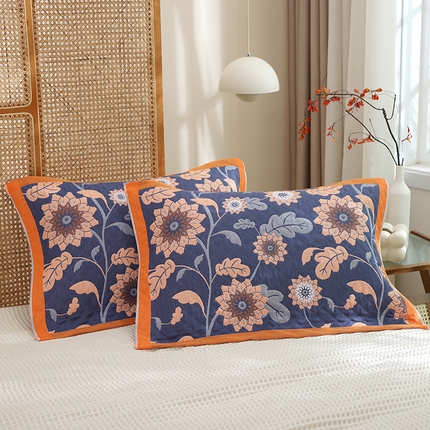 91家纺网 家纺一手货源 找家纺 （总）朴尔家纺-毛巾被 2024新款全棉色织提花宽边定位四层纱布枕巾