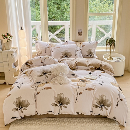 91家纺网 家纺一手货源 找家纺 （总）宜家坊 2024秋冬新款全棉超柔加厚生态磨毛四件套