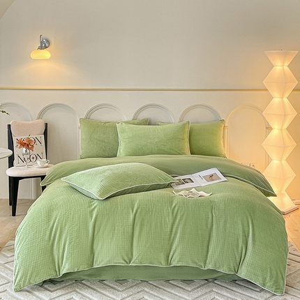 91家纺网 家纺一手货源 找家纺 （总）2024新款牛奶绒雕花麻绳款三件套四件套