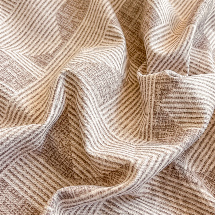 91家纺网 家纺一手货源 找家纺 缦彩 （支持一件定制）2024新款全棉夹棉加厚公主风磨毛床裙款四件套纯棉床罩床笠套件 慕尚-棕