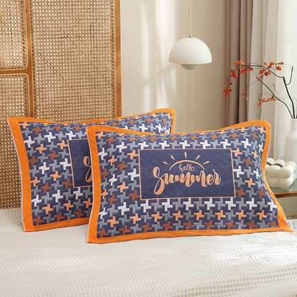 91家纺网 家纺一手货源 找家纺 （总）朴尔家纺-毛巾被 2024新款全棉色织提花宽边定位四层纱布枕巾