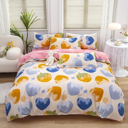 91家纺网 家纺一手货源 找家纺 梦卓家纺 2025新款直播加厚植物羊绒四件套高克重磨毛跨境四件套 大量现货甜心