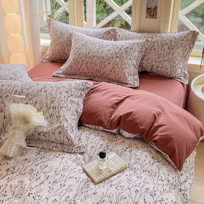 91家纺网 家纺一手货源 找家纺 宜家坊 2024秋冬新款全棉超柔加厚生态磨毛四件套 思睿