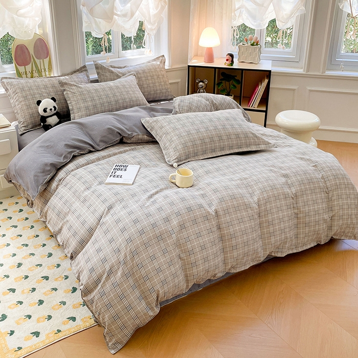 91家纺网 家纺一手货源 找家纺 世爵家纺 2025新款亲肤印花磨毛四件套 时间定格