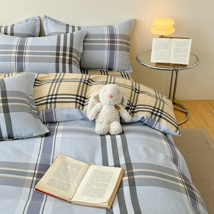 91家纺网 家纺一手货源 找家纺 慕木家纺 2025新款全棉印花四件套 北极之光