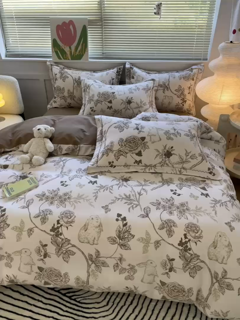 91家纺网 家纺一手货源 找家纺 宜家坊 2024秋冬新款全棉超柔加厚生态磨毛四件套 米兰风情