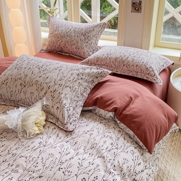 91家纺网 家纺一手货源 找家纺 宜家坊 2024秋冬新款全棉超柔加厚生态磨毛四件套 思睿