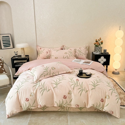 91家纺网 家纺一手货源 找家纺 （总）凌鼎 2025新款100%全棉生态磨毛四件套系列1