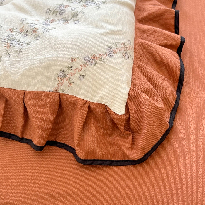 91家纺网 家纺一手货源 找家纺 韩约家纺 2025新款1针织棉皱皱纱床单款夏凉被春秋被冬被四件套 栖息