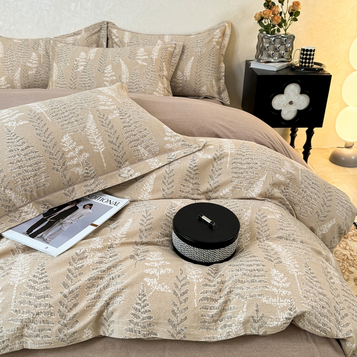 91家纺网 家纺一手货源 找家纺 凌鼎 2025新款100%全棉生态磨毛四件套系列1 重庆森林