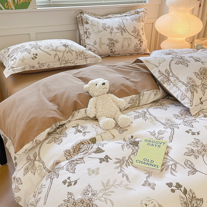 91家纺网 家纺一手货源 找家纺 宜家坊 2024秋冬新款全棉超柔加厚生态磨毛四件套 米兰风情