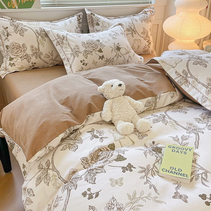 91家纺网 家纺一手货源 找家纺 宜家坊 2024秋冬新款全棉超柔加厚生态磨毛四件套 米兰风情