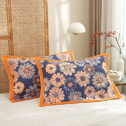 91家纺网 家纺一手货源 找家纺 （总）朴尔家纺-毛巾被 2024新款全棉色织提花宽边定位四层纱布枕巾