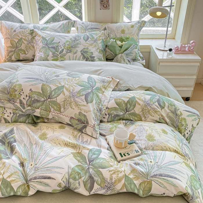 91家纺网 家纺一手货源 找家纺 宜家坊 2024秋冬新款全棉超柔加厚生态磨毛四件套 月光森林