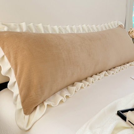 91家纺网 家纺一手货源 找家纺 （总）圣比熊 2025新款牛奶绒花枕套边双人宿舍法兰绒枕头套珊瑚绒枕芯套