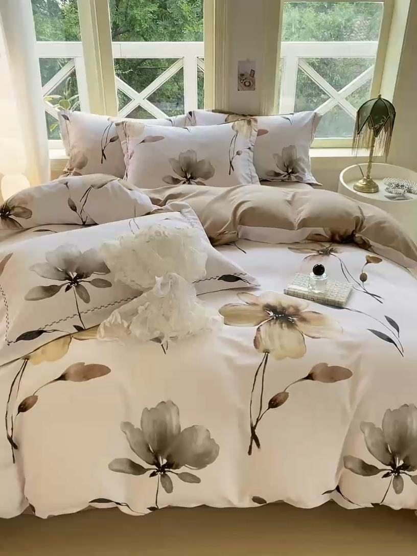 91家纺网 家纺一手货源 找家纺 宜家坊 2024秋冬新款全棉超柔加厚生态磨毛四件套 知晓