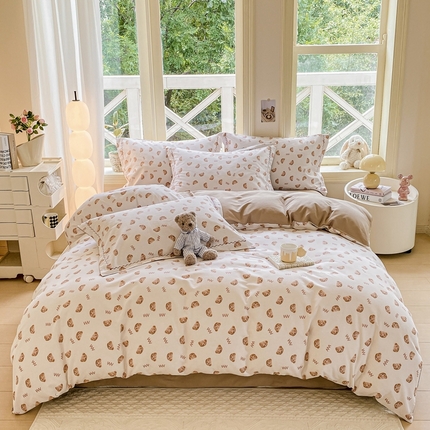 91家纺网 家纺一手货源 找家纺 （总）宜家坊 2024秋冬新款全棉超柔加厚生态磨毛四件套