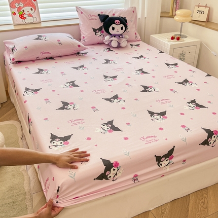 91家纺网 家纺一手货源 找家纺 （总）2024新款正版授权全棉三丽鸥系列纯棉斜纹13372单品床笠三件套