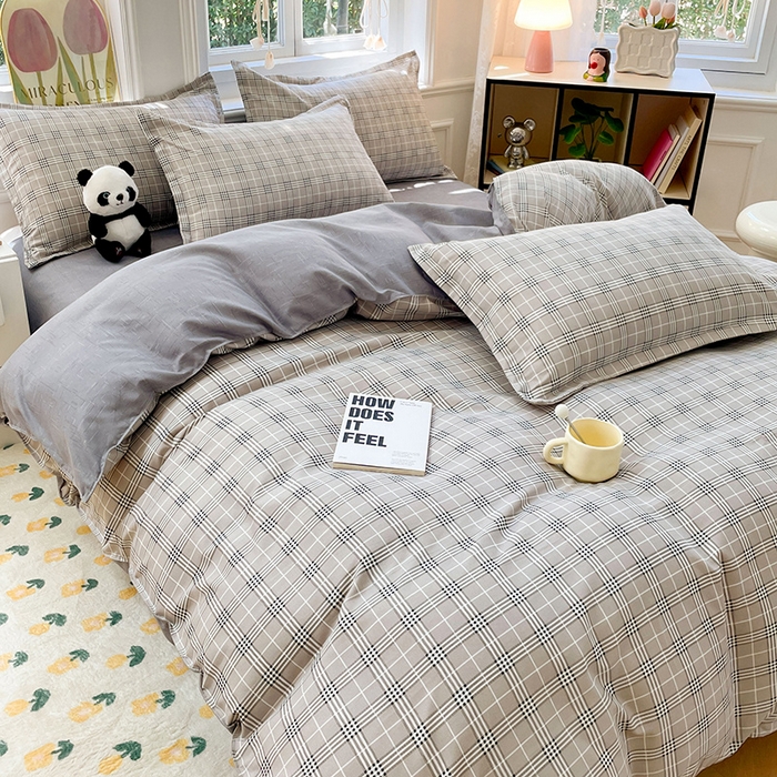 91家纺网 家纺一手货源 找家纺 世爵家纺 2025新款亲肤印花磨毛四件套 时间定格