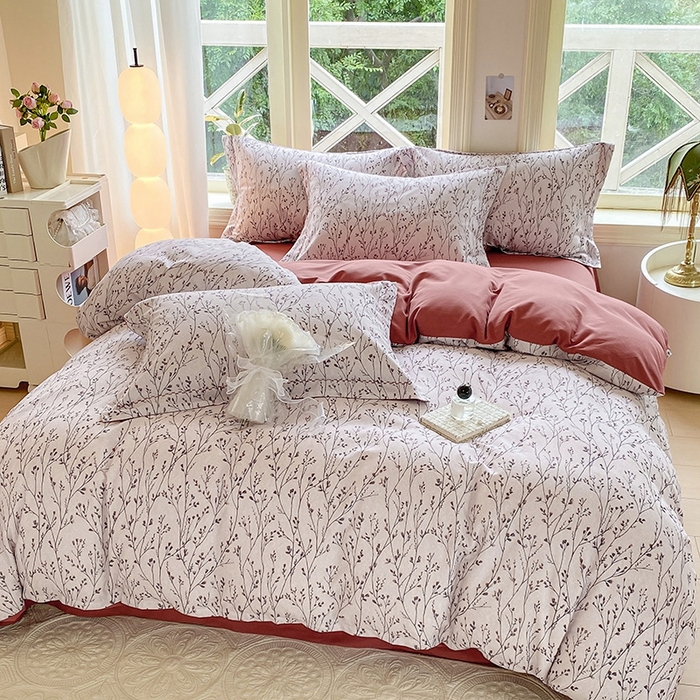 91家纺网 家纺一手货源 找家纺 宜家坊 2024秋冬新款全棉超柔加厚生态磨毛四件套 思睿