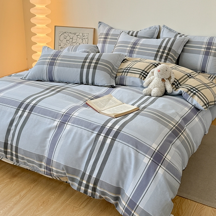 91家纺网 家纺一手货源 找家纺 慕木家纺 2025新款全棉印花四件套 北极之光