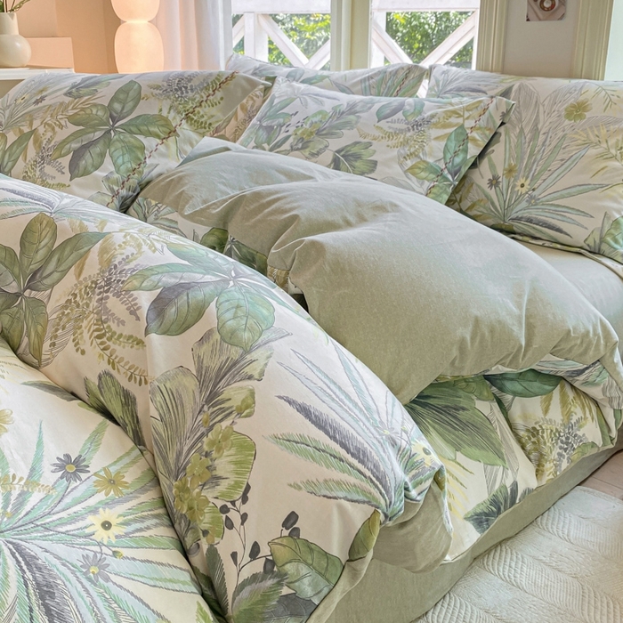 91家纺网 家纺一手货源 找家纺 宜家坊 2024秋冬新款全棉超柔加厚生态磨毛四件套 月光森林