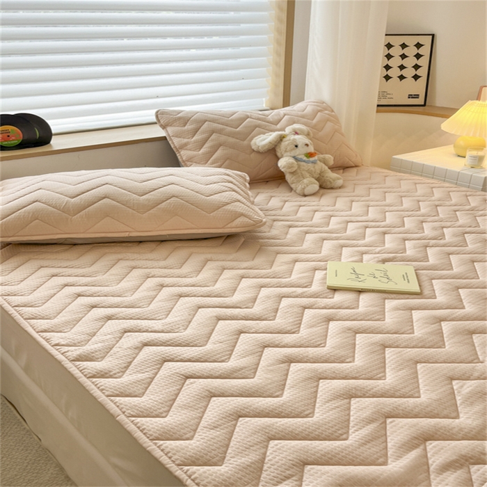 91家纺网 家纺一手货源 找家纺 老帅的工厂店 2025新款泡泡纱提花床垫系列 大床（有买家秀） 粉色