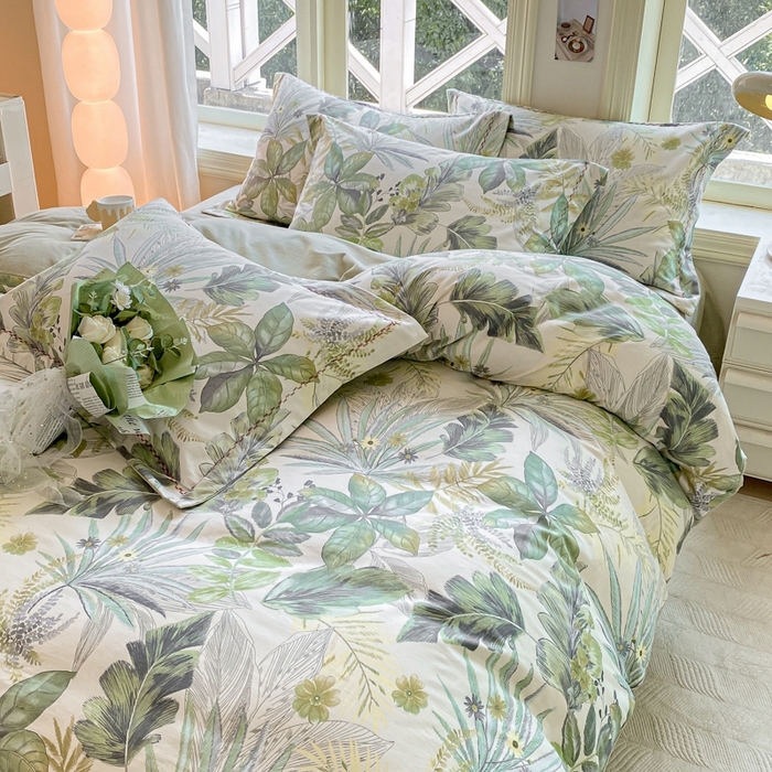 91家纺网 家纺一手货源 找家纺 宜家坊 2024秋冬新款全棉超柔加厚生态磨毛四件套 月光森林