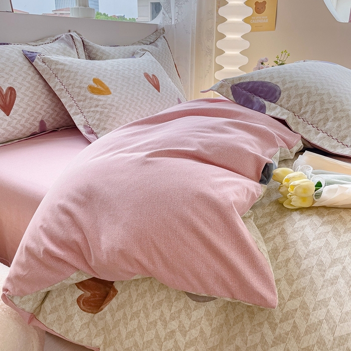 91家纺网 家纺一手货源 找家纺 （总）宜家坊 2024秋冬新款全棉超柔加厚生态磨毛四件套