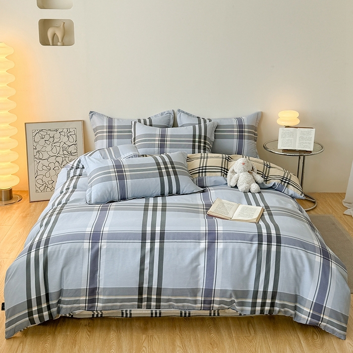 91家纺网 家纺一手货源 找家纺 慕木家纺 2025新款全棉印花四件套 北极之光