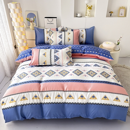 梦卓家纺 2025新款直播加厚植物羊绒四件套高克重磨毛跨境四件套 大量现货波西米亚